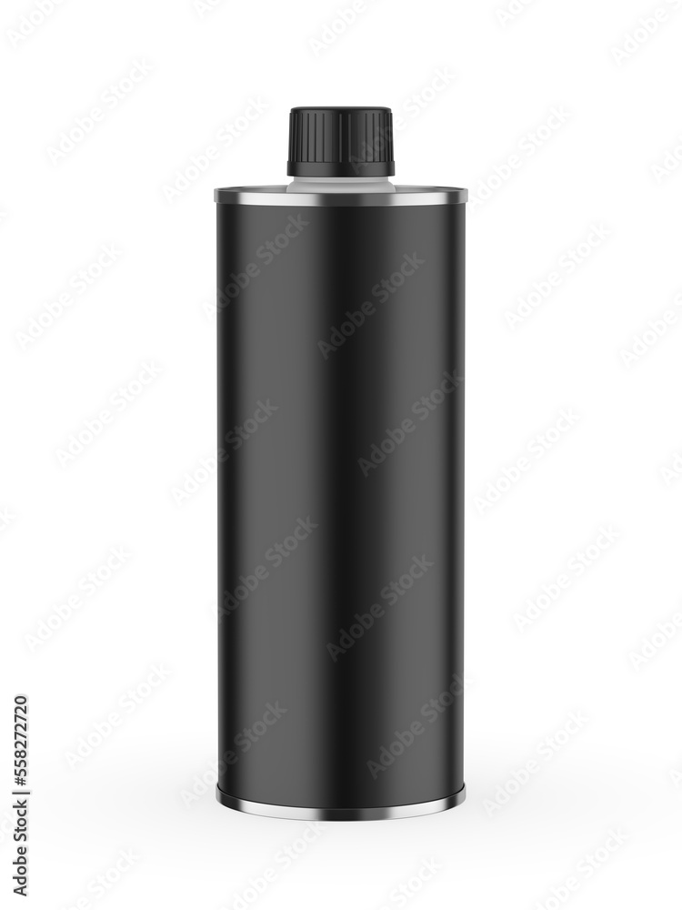 Blank oil tin can for branding. 3d render illustration.