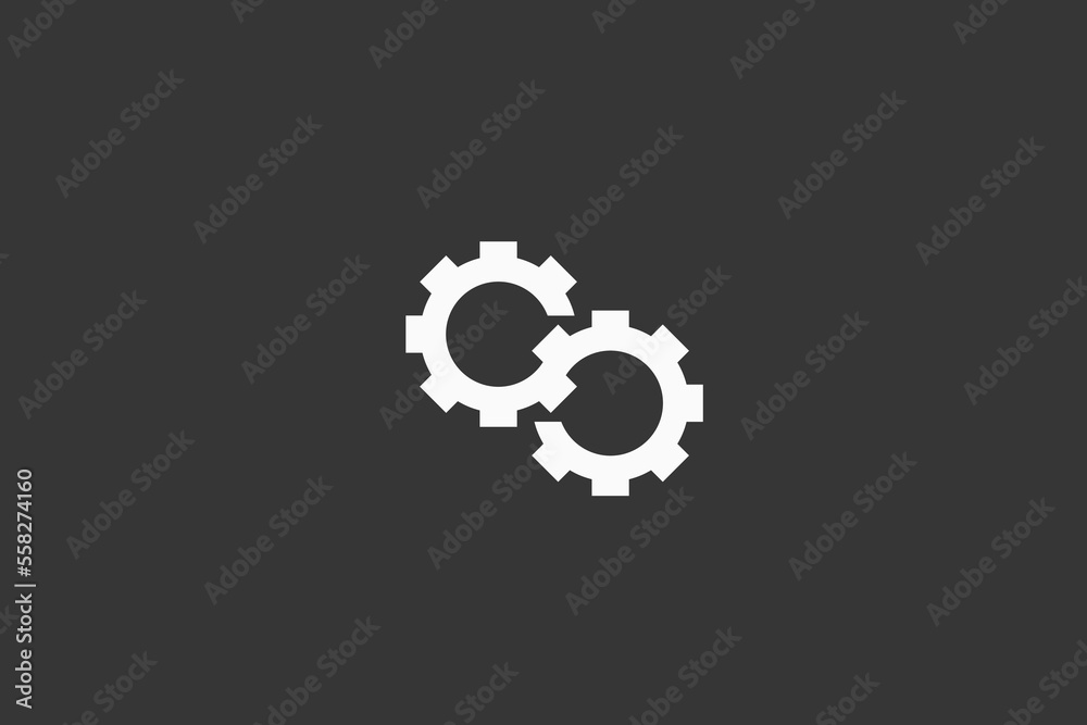 Illustration vector graphic of gear machine technology Illustration vector graphic of gear machine technology