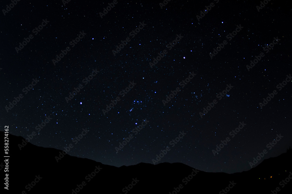 三峰山から見た冬の星空 三峰山から見た冬の星空