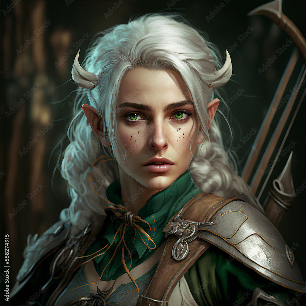 Female Elf Ranger Realistic Illustration Stock Illustration Adobe Stock female-elf-ranger-realistic-illustration-stock-illustration-adobe-stock