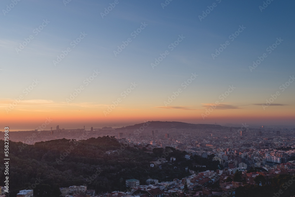 Sunrise over Barcelona