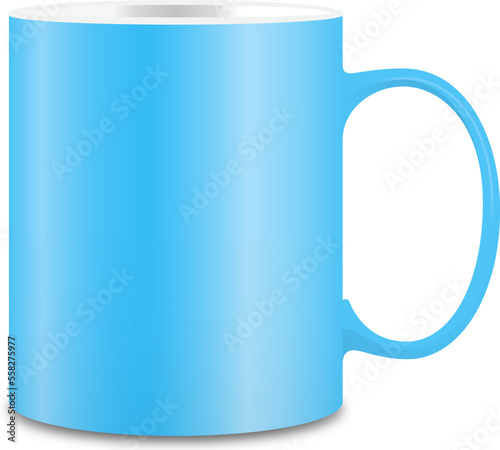 pink cup mug coffee vector 3d