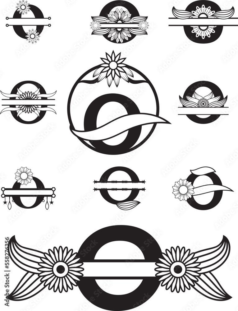 Alphabet Letter Monogram design Alphabet Letter Monogram design