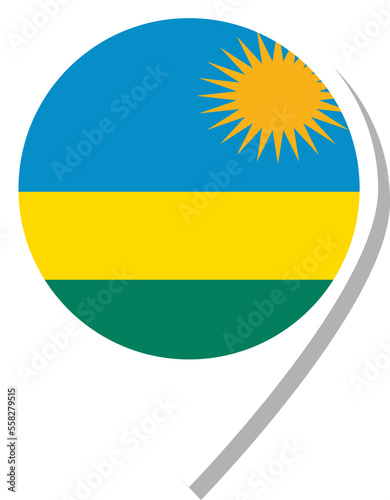 Free Download Rwanda flag check-in icon. - GFXLoad