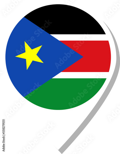 Free Download South Sudan flag check-in icon. - GFXLoad