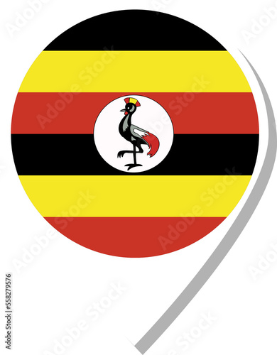 Free Download Uganda flag check-in icon. - GFXLoad