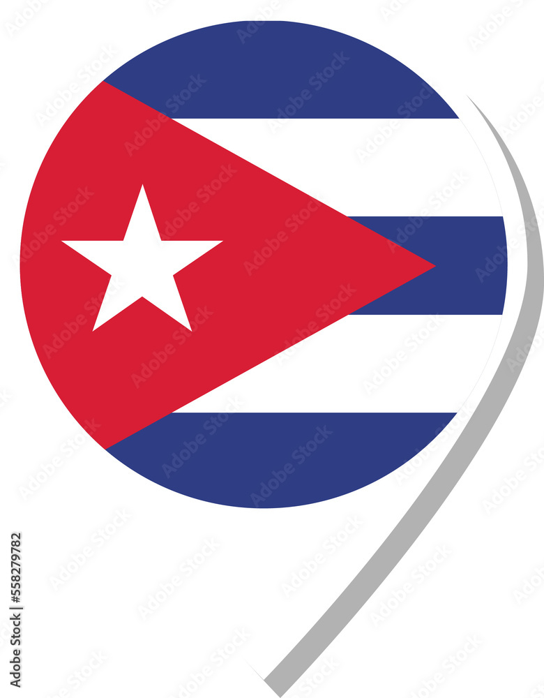 Cuba flag check-in icon.