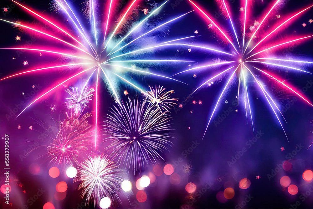 Gorgeous fireworks display Gorgeous fireworks display