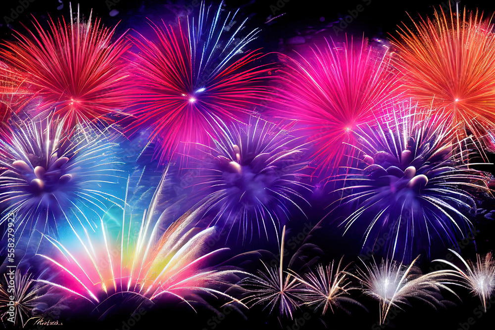 Gorgeous fireworks display Gorgeous fireworks display