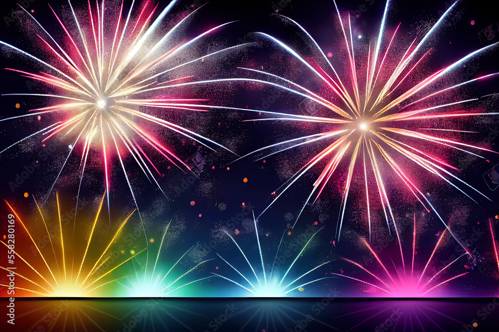 Fototapeta premium Gorgeous fireworks display