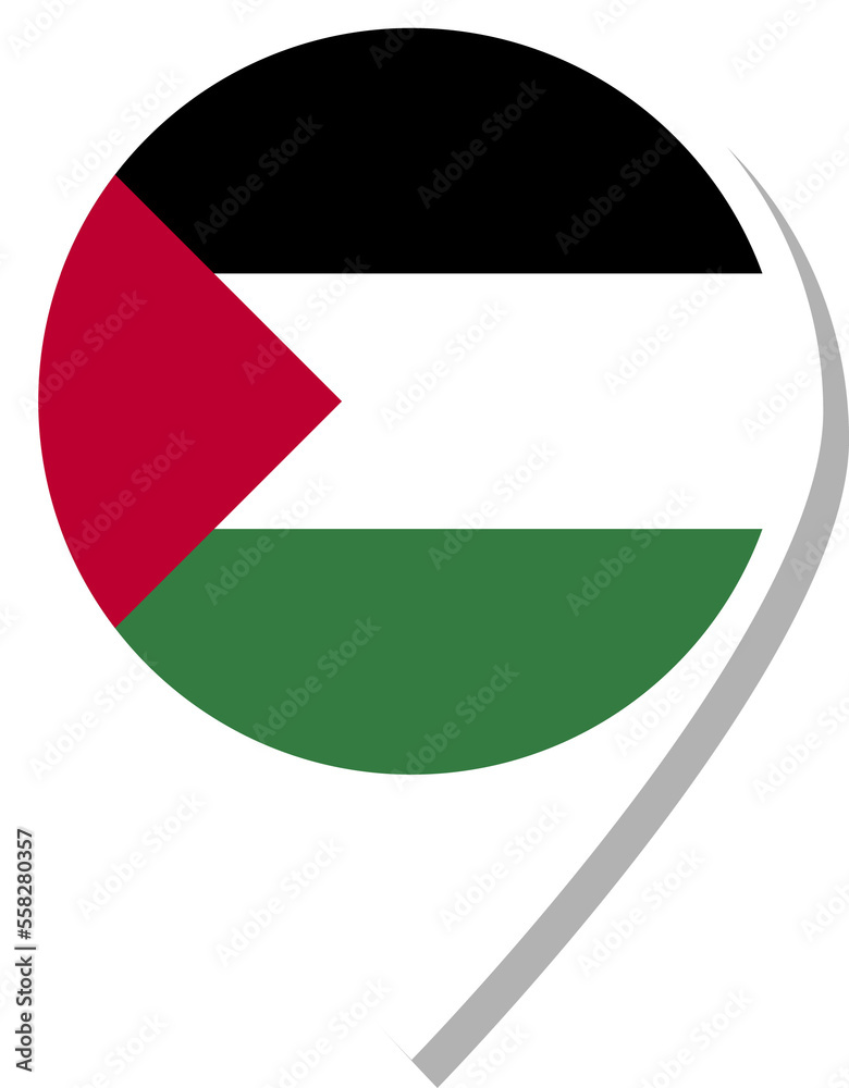 State of Palestine flag check-in icon. State of Palestine flag check-in icon.