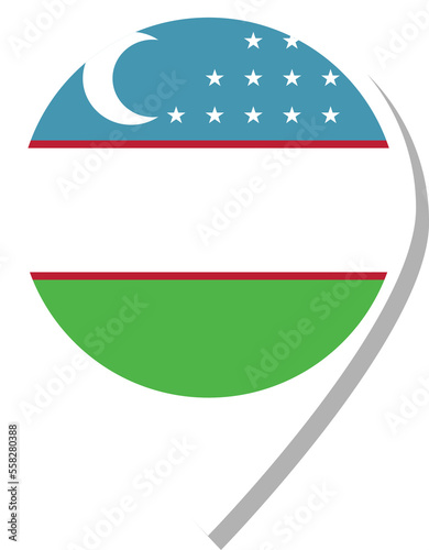 Uzbekistan flag check-in icon.