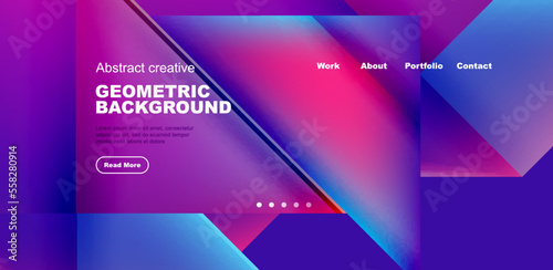 Dynamic triangle design with fluid gradient colors abstract background