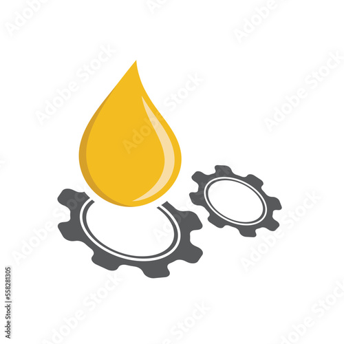 gear lubrication oil vector icon concept design
