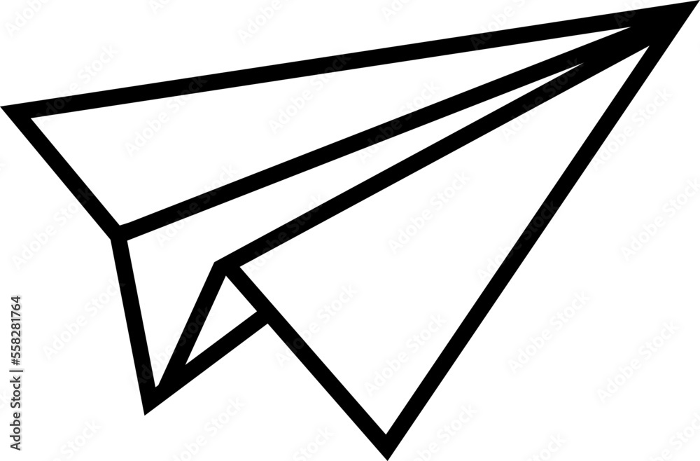 紙飛行機のシンプルでかわいいイラスト