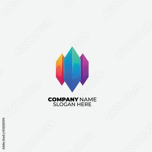 Free Download diamond logo design gradient colorful vector - GFXLoad