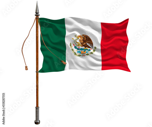 National flag of Mexico. Background with flag of Mexico