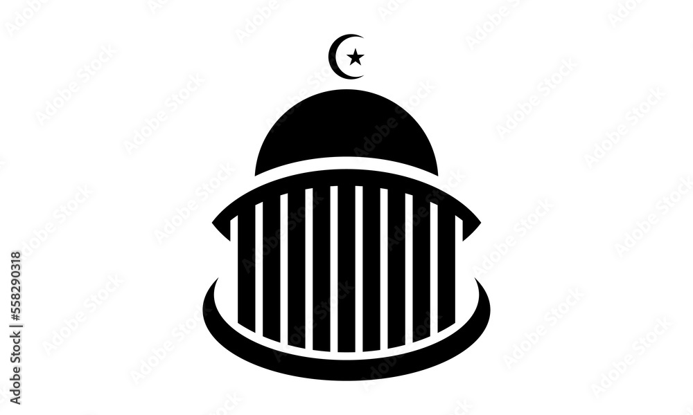 the mosque building icon logo vector the mosque building icon logo vector