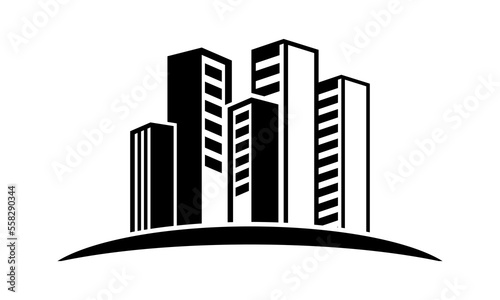 town skyscraper building logo