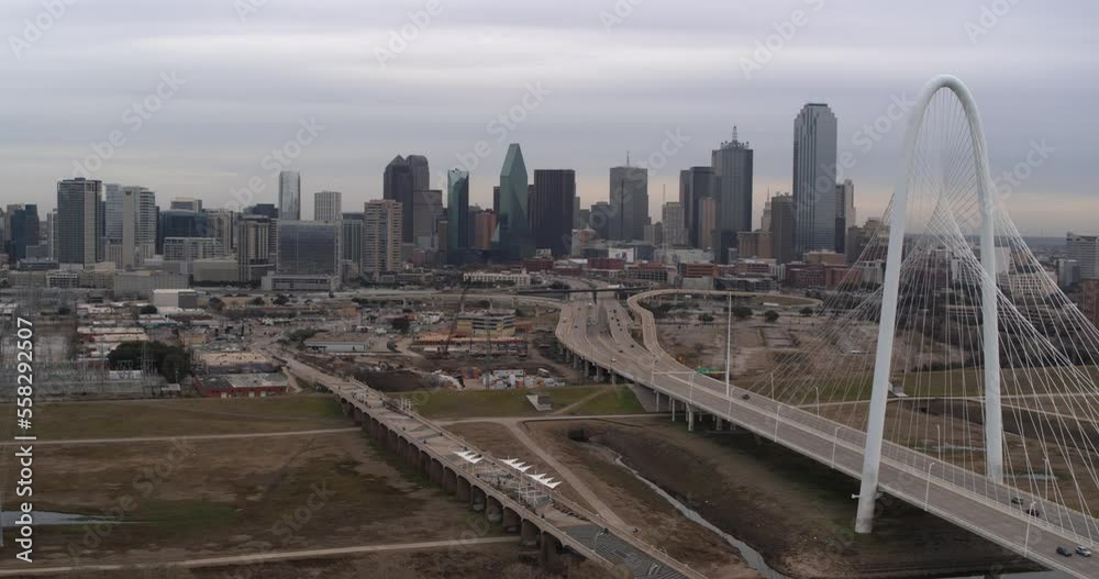 Establishing Drone shot of downtown Dallas Establishing Drone shot of downtown Dallas