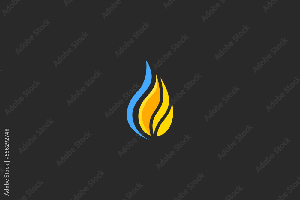 Illustration vector graphic of energy fire 