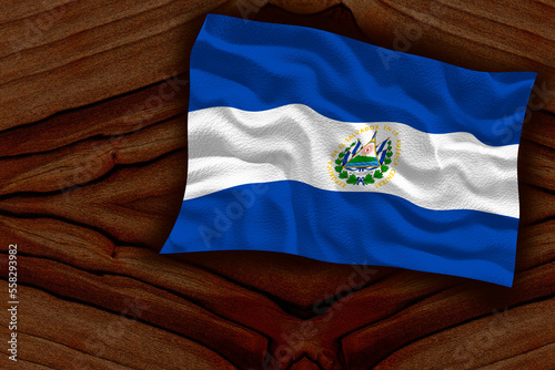 National flag of El Salvador. Background with flag of El Salvador