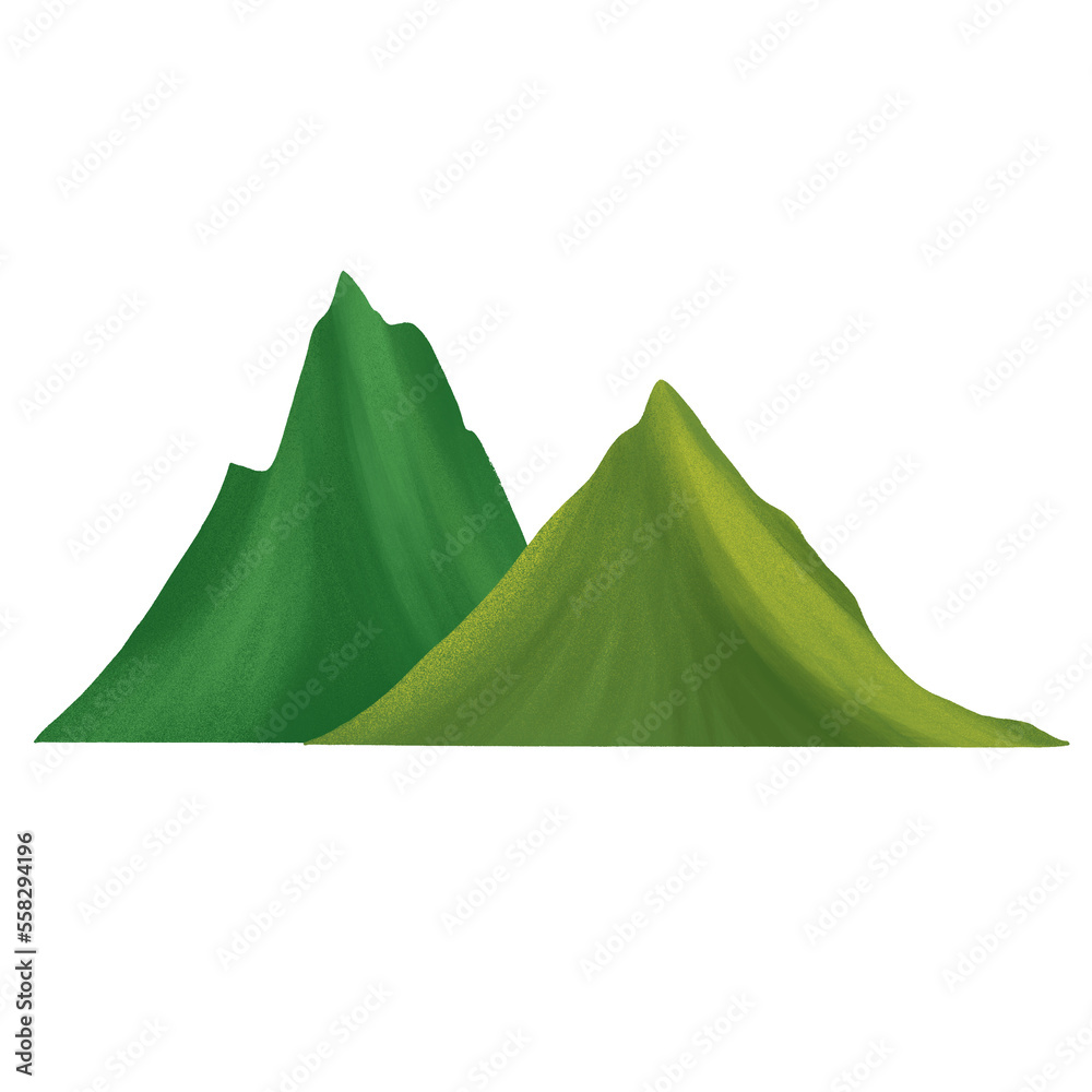 Green Mountain PNG Clipart Element Stock Illustration Adobe Stock