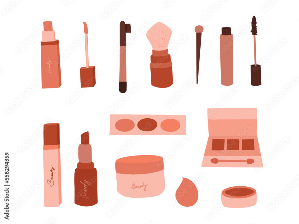 make up brushes and powder