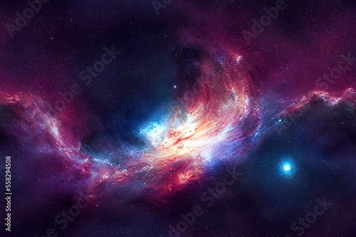 Stars nebula in space.