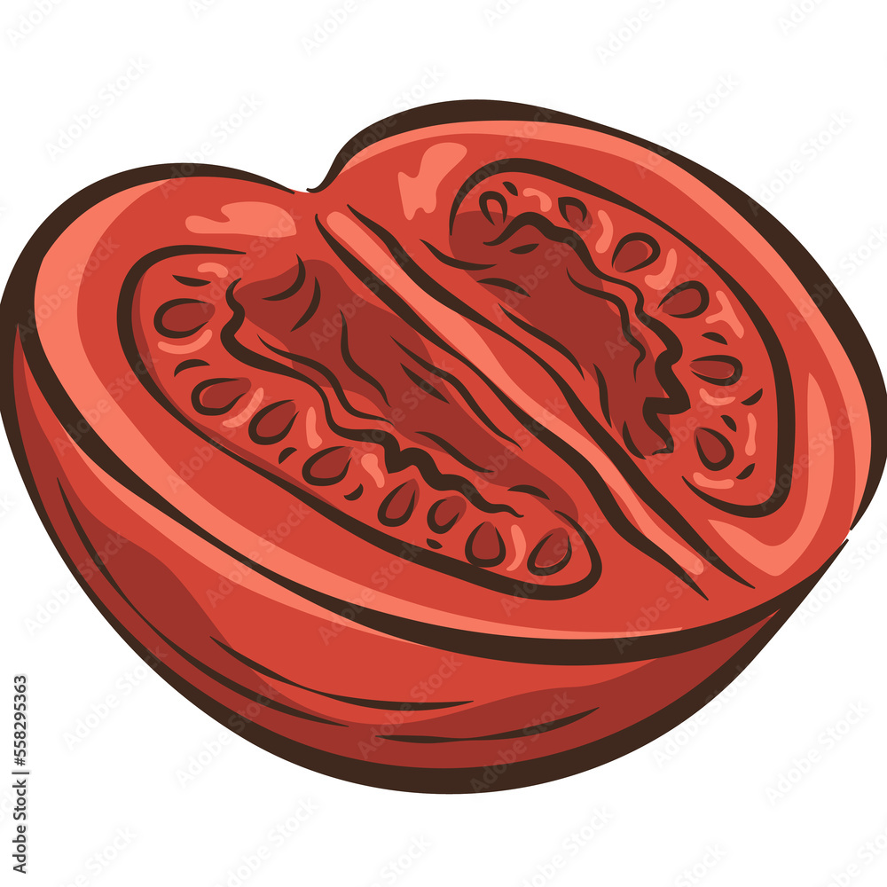 sliced tomatoes clipart