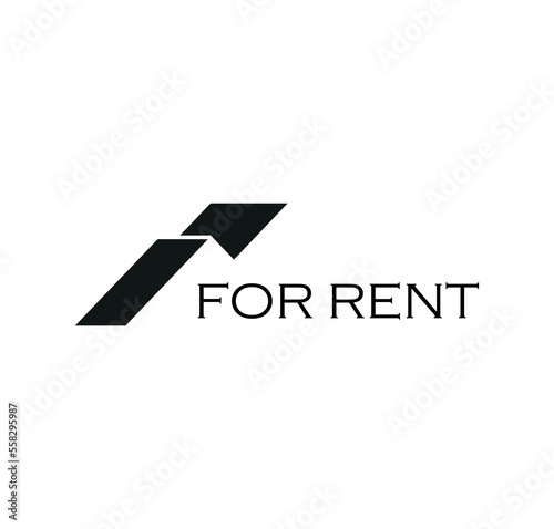 for rent sign on white background