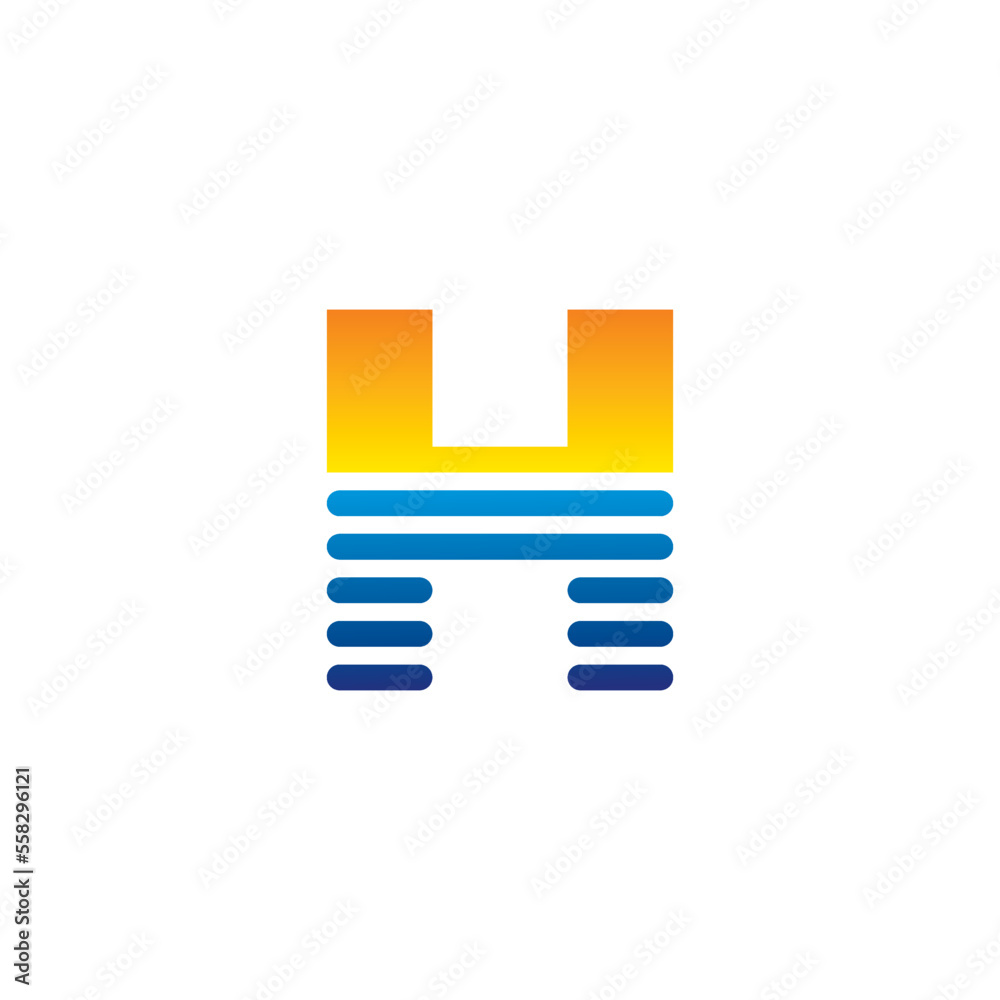 Abstract Letter H Logo Icon 011 Abstract Letter H Logo Icon 011