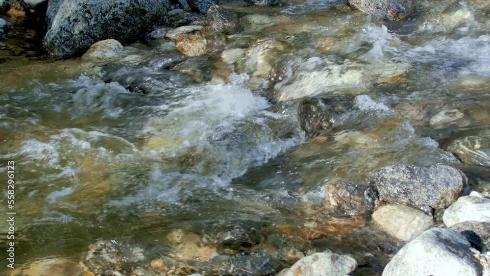 Beautiful Close-up shot of a River Water Stream Beautiful Close-up shot of a River Water Stream