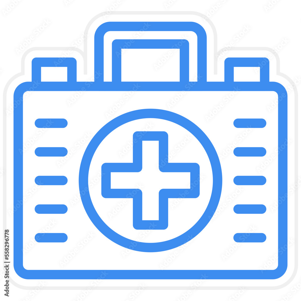 Fototapeta premium First Aid Kit Icon Style