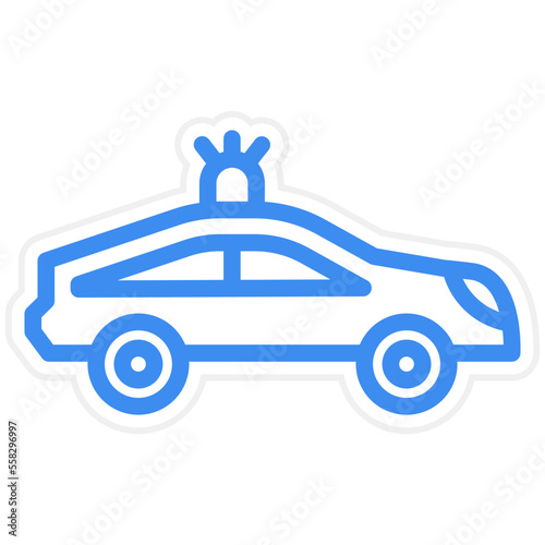 Police Car Icon Style