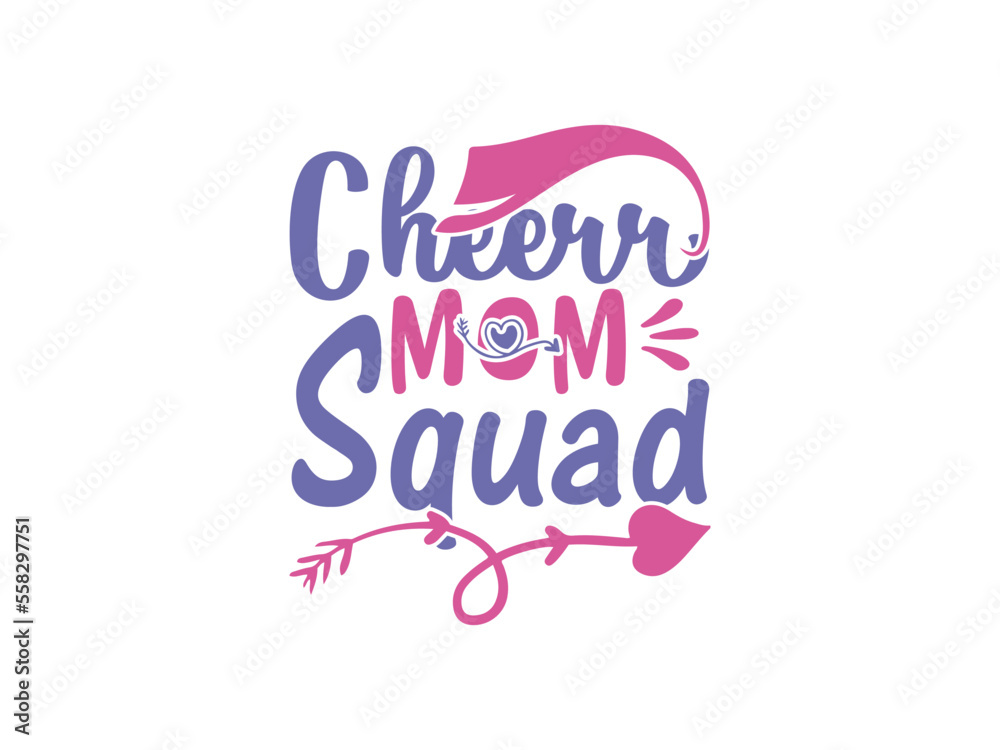 cheer mom squad Motivational SVG design cheer mom squad Motivational SVG design