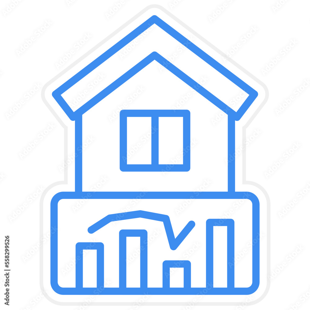 House Stats Icon Style House Stats Icon Style