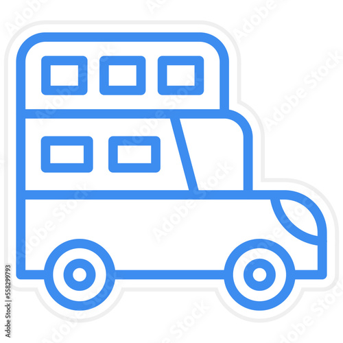 Double Decker Icon Style