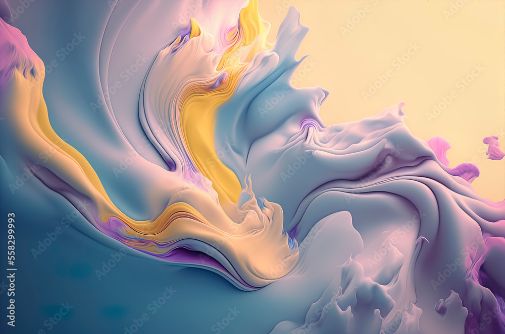 3D illustration. Colorful 3D embossed abstract background.