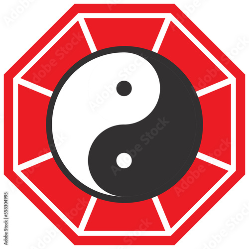 yin yang for chinese new year decoration traditional icon symbols