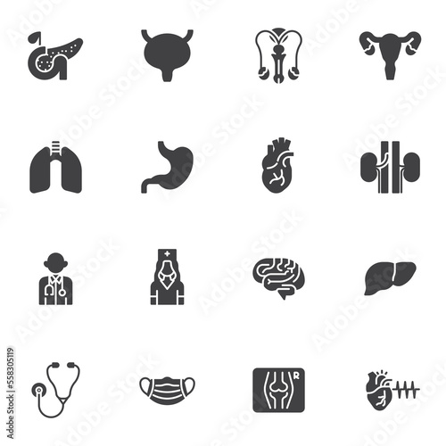 Healthcare and medical vector icons set