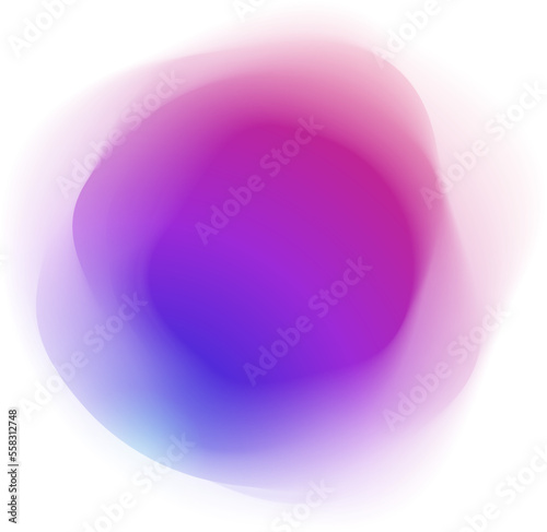 Abstract purple spherical colored form isolated on white