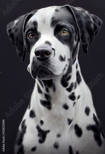 painted portrait of a Dalmatian dog © Fernando