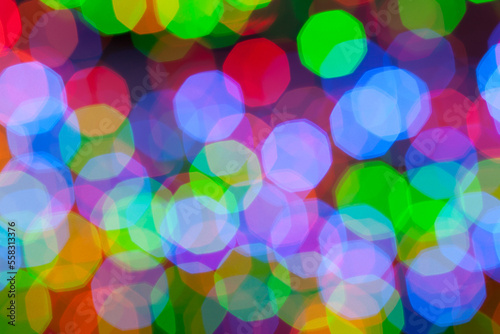 Obraz na płótnie Colorful defocused lights background w salonie