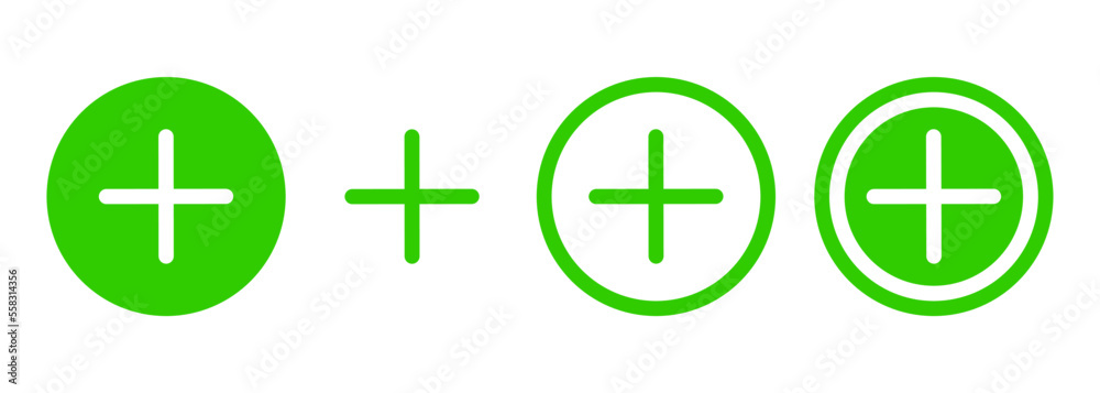 Simple plus icon in round shape for web design element Simple plus icon in round shape for web design element