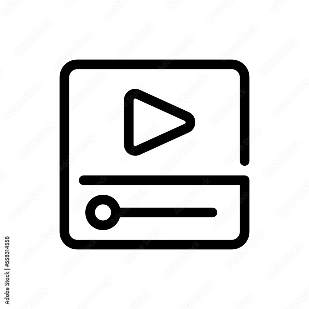 Fototapeta premium video line icon