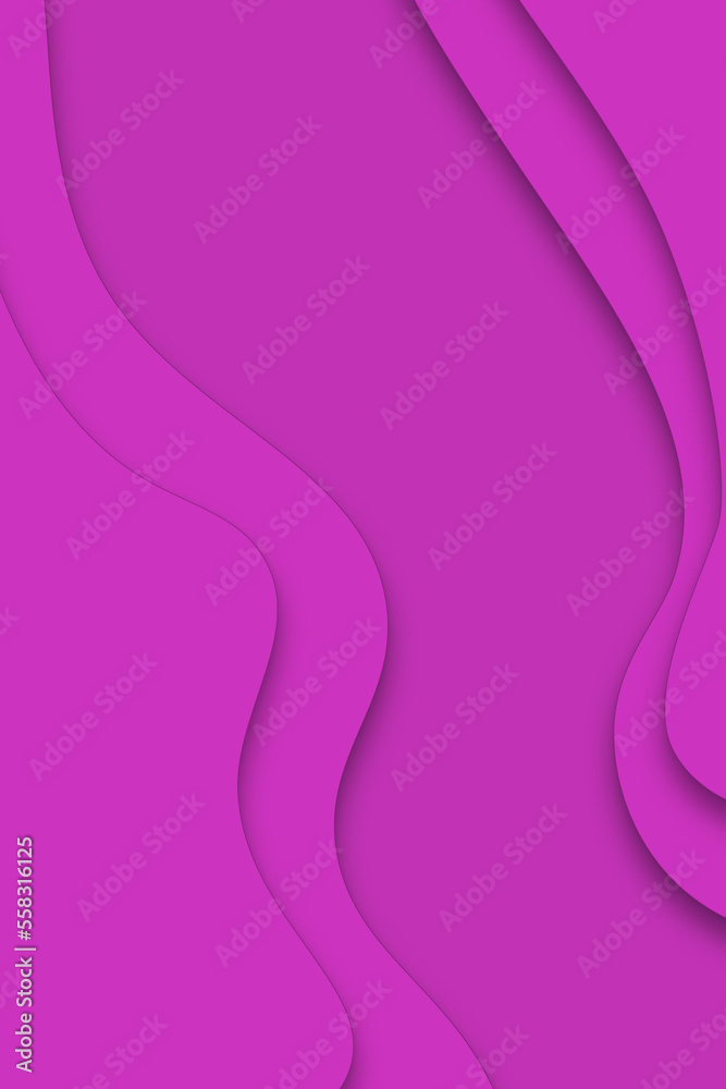 magenta background with empty space and curvy paper cur