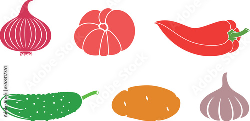 Fototapeta Naklejka Na Ścianę i Meble -  Vegetable logo. Isolated vegetable on white background