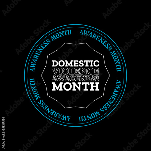 Vector illustration on the theme of Domestic Violence awareness month observed each year during October.