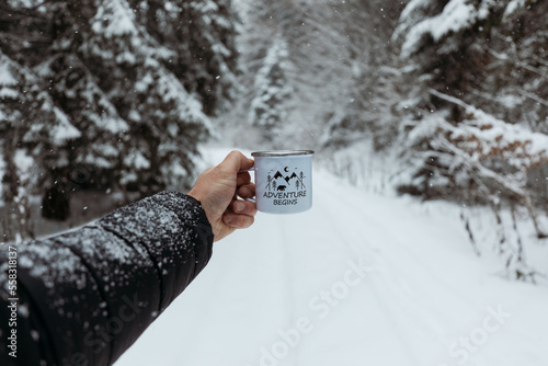 Man Holding Mug With Warm D...